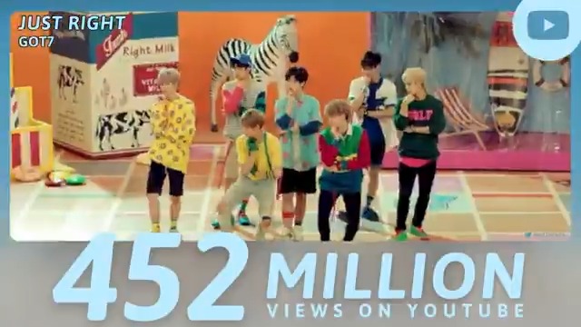 “Just right” music video has now surpassed 452 million views on YouTube. GOT7 - Just right(딱 좋아) — GOT7 GOT7 (갓세븐) #GOT7 #갓세븐 #GOT7_JustRight #갓세븐_딱좋아