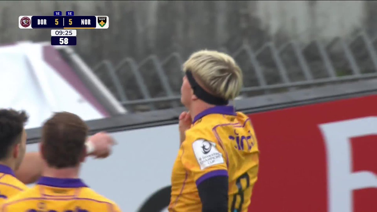 It just HAD to be him! 😇 Boos rain down from the Bordeaux Bègles fans as Henry Pollock scores Northampton Saints 😇's opener and shushes the crowd 👀 #InvestecChampionsCup
