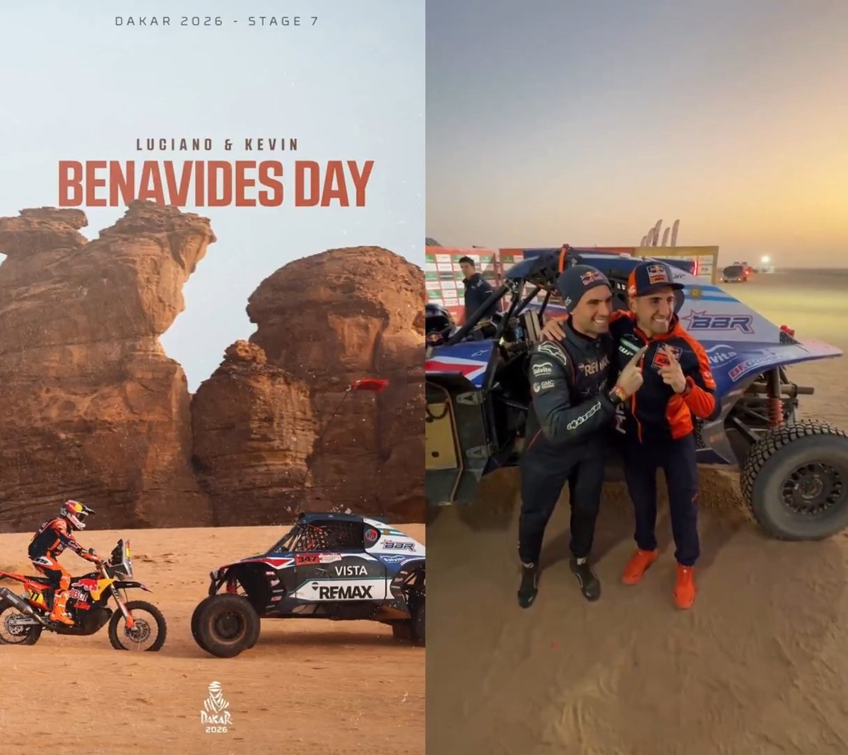 "Benavides": Porque los argentinos Kevin y Luciano Benavides se convirtieron en los primeros hermanos en ganar la misma etapa del #Dakar en categorías diferentes