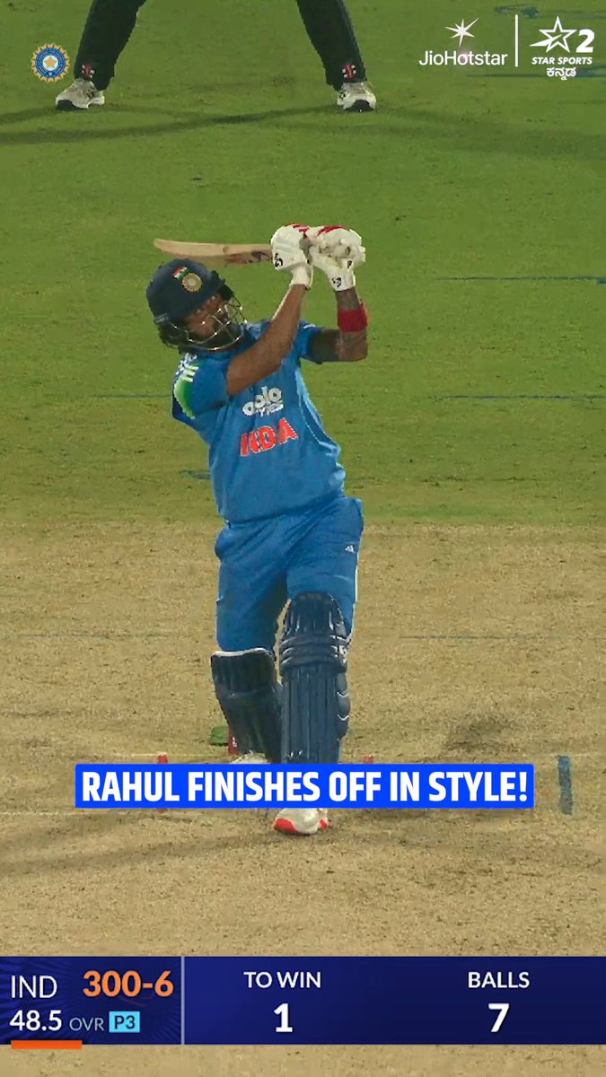 KL RAHUL FINISHES OFF IN STYLE WITH A SIX...!!! 🥶