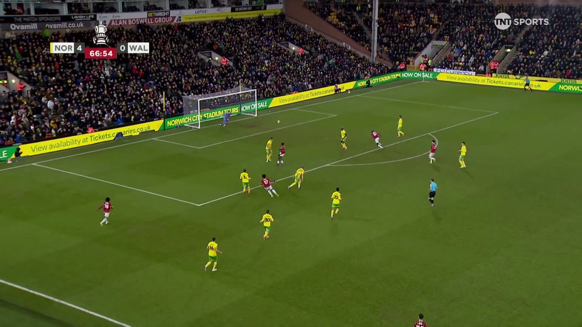 Championship relegation zone against League Two auto promotion spot, and Norwich cruised through that. Sometimes need a game like this to remind me that the general gap between the 2nd and 4th tiers is very, very big. Walsall’s goal a cracker though.
