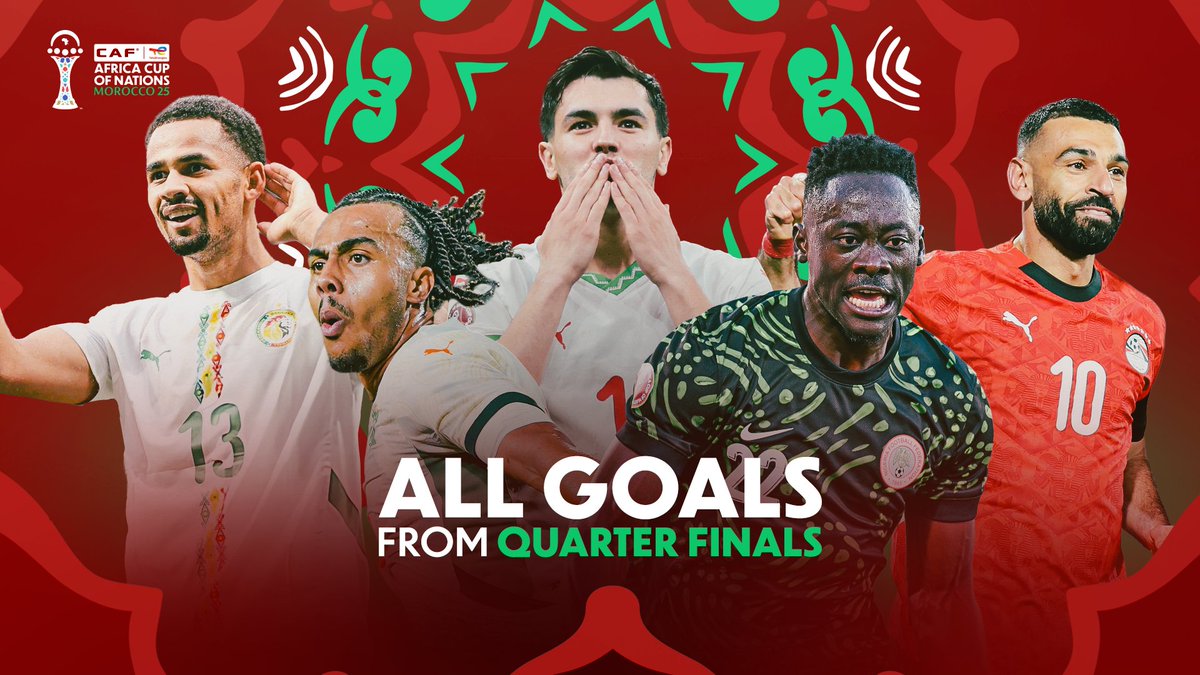 Ten goals across four matches. Enjoy every goal from the quarter-finals, presented to you by Danone. 🫶 #TotalEnergiesAFCON2025