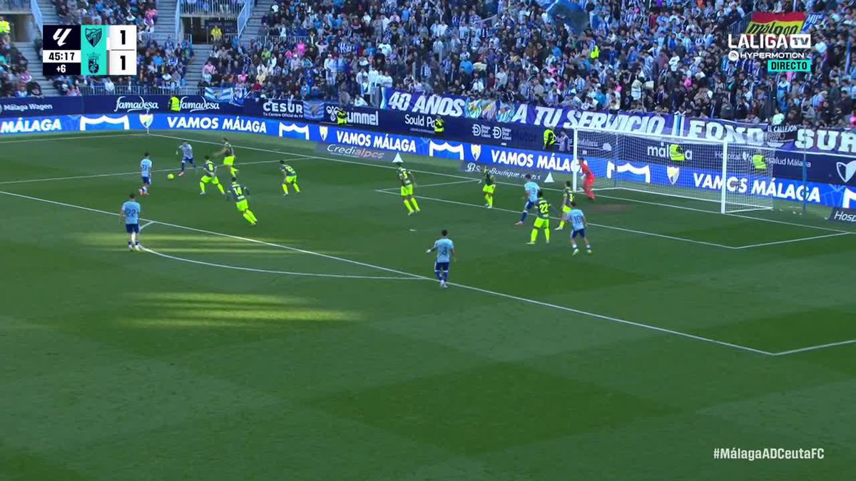 Chupe no marcó un gol, firmó una obra de arte 🎨⚽ Doblete en casa para dar los 3 puntos al Málaga y colocarlo séptimo en la tabla 🏟️💙 📊🔥 #LALIGAHYPERMOTION