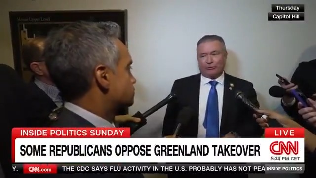 NEW: "I feel like we've got high school kids playing 'Risk.'" Republicans tell Manu Raju they have reservations about the Trump administration's desire to take control of Greenland. #InsidePolitics