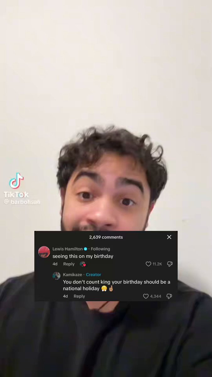 lewis commented on this tiktok a few days ago 😭😭