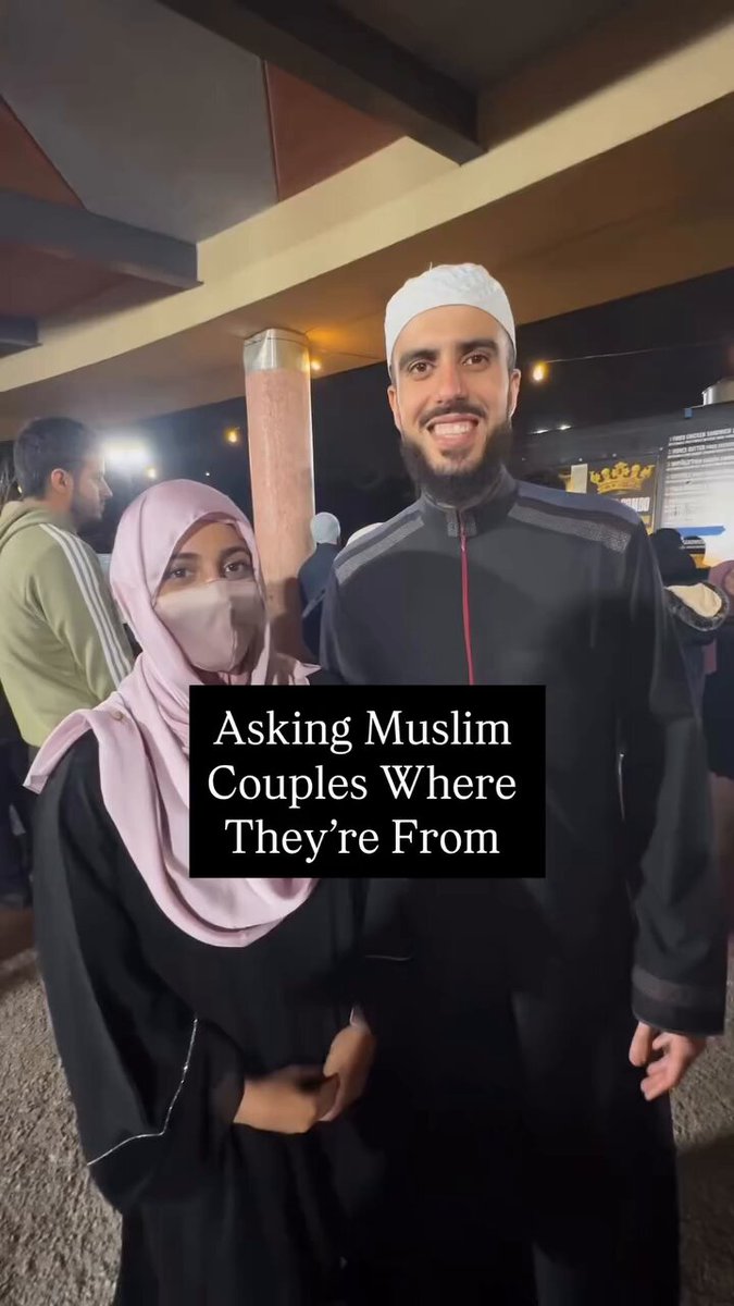 Asking Muslim couples where they are from 😍