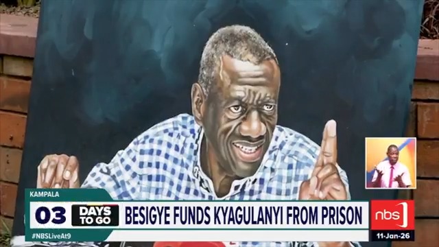 The wife of jailed veteran opposition politician Dr. Kizza Besigye, Winnie Byanyima, has delivered a financial package to National Unity Platform presidential candidate, BOBI WINE, saying it was sent by Dr. Kizza Besigye from prison. Dan Ayebare #NBSLiveAt9 #NBSUpdates #UgVotes2026