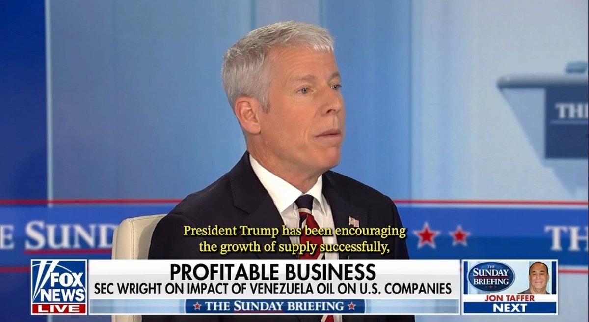 .Secretary Chris Wright: “President Trump's constituency is the American people. It's not the oil and gas industry, or any industry—it’s just the American people.” 🇺🇸