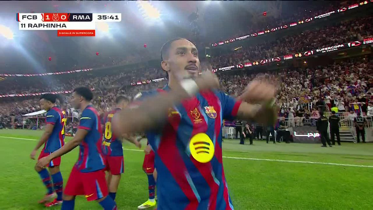RAPHINHA OPENS THE SCORING IN THE SPANISH SUPERCOPA 🔥