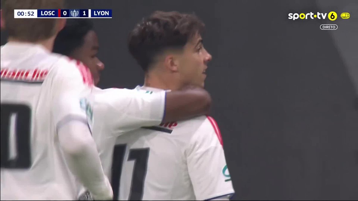 Afonso Moreira marca frente ao Lille. O extremo ex-Sporting chega ao 5.º golo na época, pelo emblema francês.