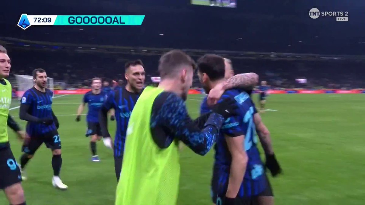 Hakan Calhanoglu doubles Inter's lead from 12 yards 🎯 📺 TNT Sports &amp; discovery+ UK