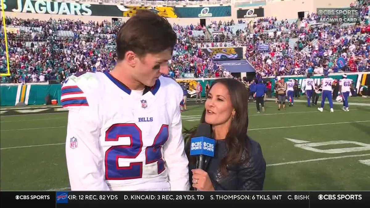 "Just having that dog mentality." - Cole Bishop on how the Bills get it done | Tracy Wolfson