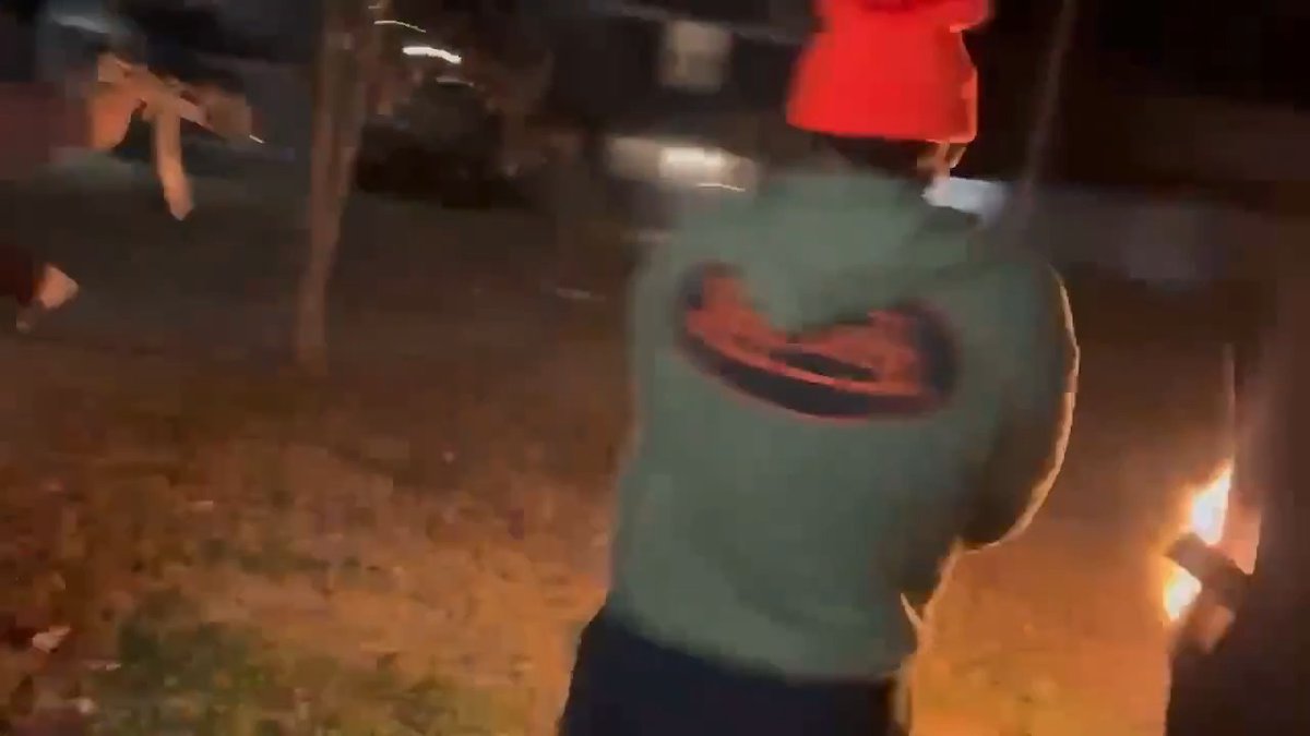I believe this is the opposite of "gentrification" 🤨 At the end of the video you can see people walking down range 👀 Move accordingly... #suburbs #decay #WTF #osha #dumb #safety #FAFO #darwin #fail