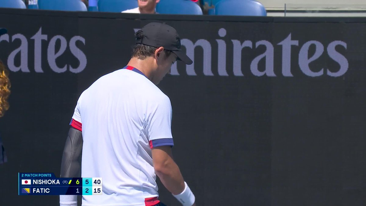 FIRST winner in the #AusOpen qualifying rounds is Nishioka - straight sets win, 6-1 6-2 👏 Wide World of Sports • ESPN • TNT Sports • WOWOWテニス • #AO26