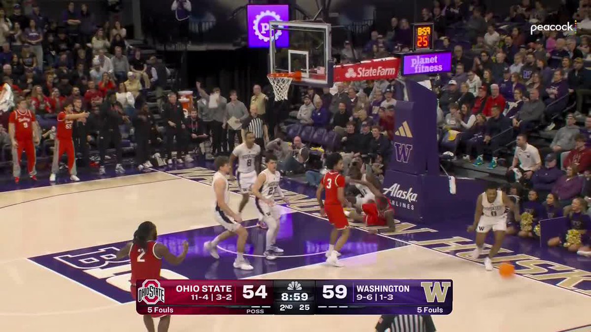 Franck Kepnang says NO 🤯 Washington Men's Basketball 📺: Peacock