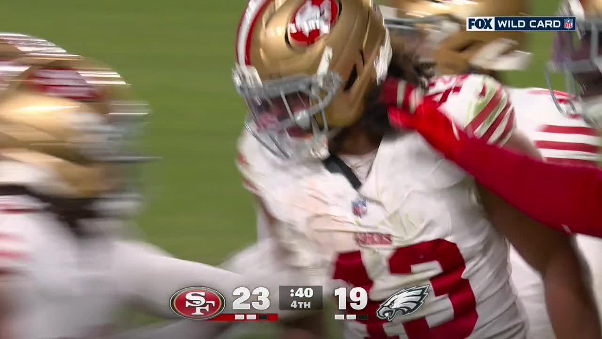 49ERS STOP THE EAGLES ON 4TH DOWN! 😳 WHAT. A. GAME. (📺 FOX)