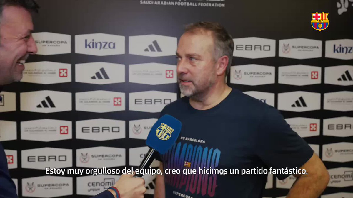 Las valoraciones de Flick sobre el partido y el primer título de la temporada 🎤🏆