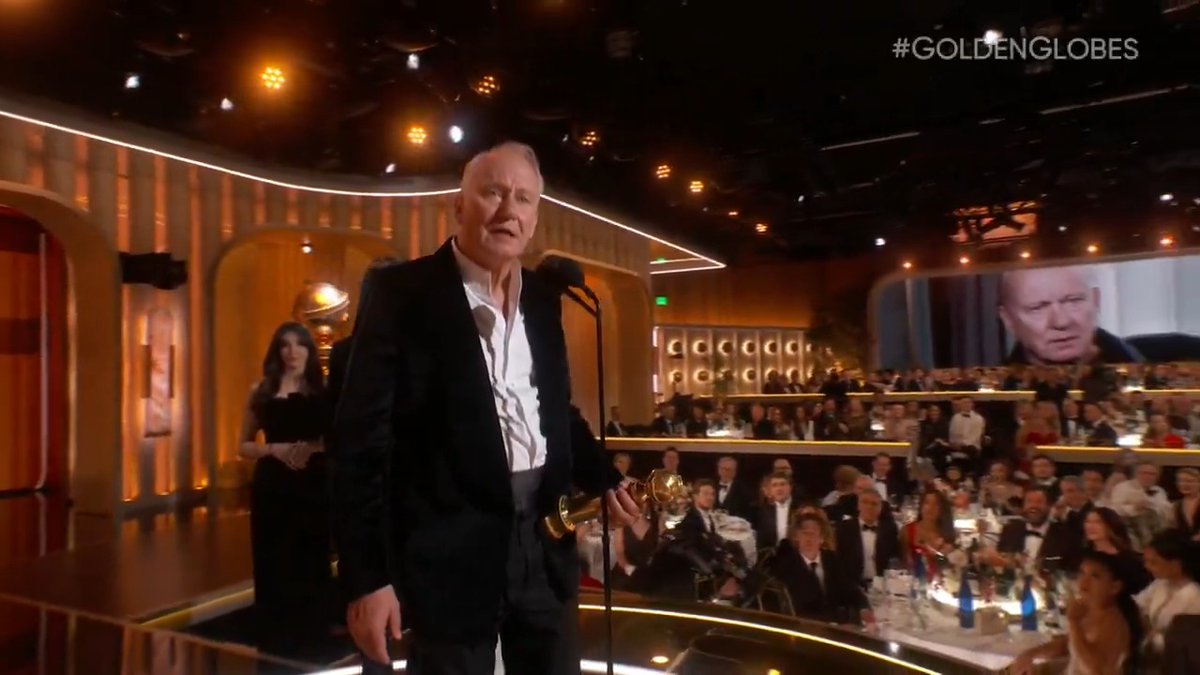 Stellan Skarsgård during his #GoldenGlobes speech: “In a cinema, where the lights go down and eventually you share the pulse with other people, that is magic. Cinema should be seen in cinemas”
