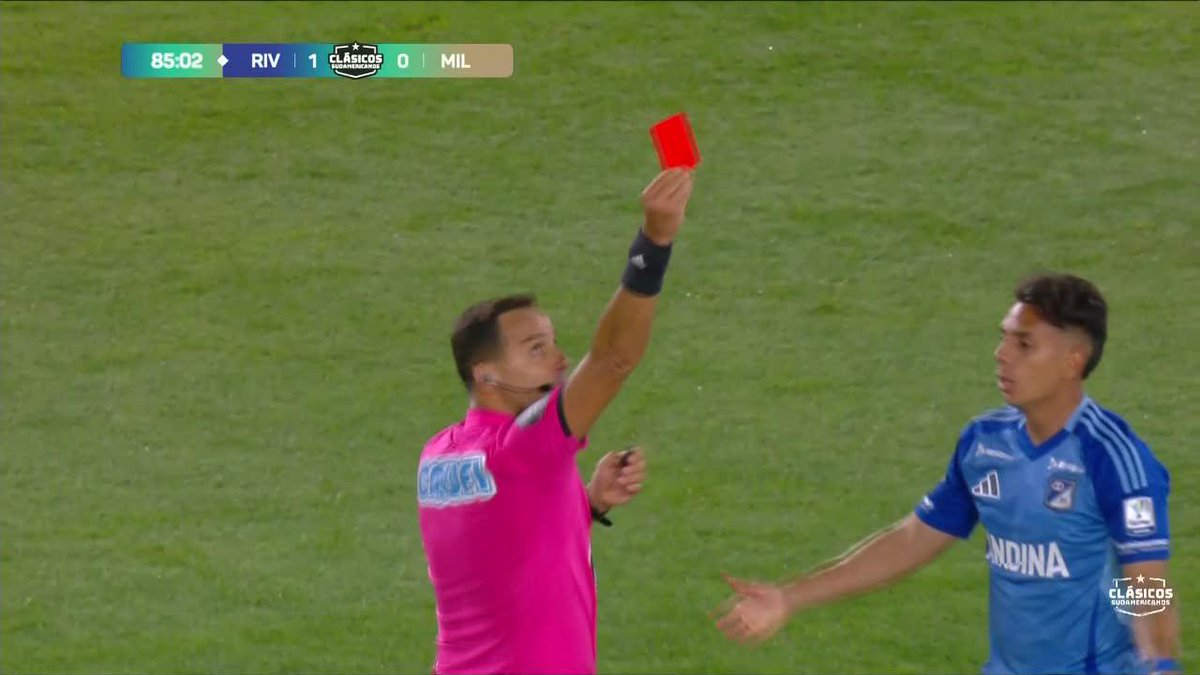 "Portillo": Porque fue expulsado en el partido de River contra Millonarios