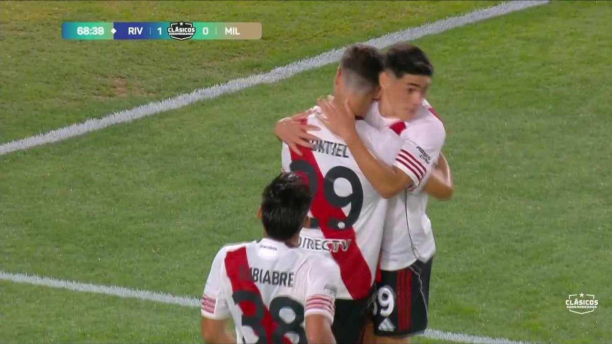 🐔🇦🇷 Gonzalo Montiel y el 1-0 de River a Millonarios, en amistoso. Igualito.
