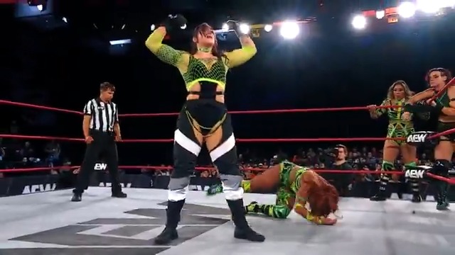 Before they battle Triangle of Madness at #AEWDynamite MAXIMUM CARNAGE this Wednesday, the trio of @CallMeKrisStat, @WillowWrestles + @HarleyCameron_ were in action against @_TheHyan, maya world 🤩 + VertVixen - ヴァート・ビクセン - Player One🎮! Watch the #AEWCollision replay RIGHT NOW on @SportsOnMAX!