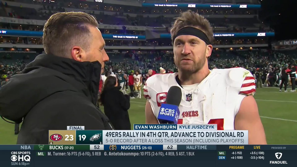 HEARTBREAKING: #49ers star Kyle Juszczyk was visibly emotional talking about his teammate George Kittle's season-ending Achilles injury. “It's tough, man. It sucks.” Not only is Kittle one of the best players in the sport, he is San Francisco’s leader.
