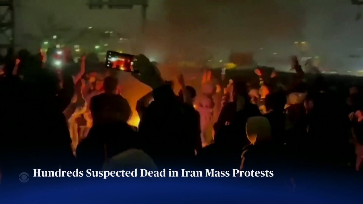 Demonstrations in Iran are now entering their third week and the death toll is surging with hundreds killed, according to a human rights group.