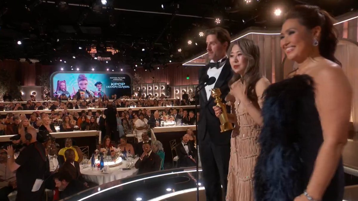 Congrats to KPop Demon Hunters! The Best Animated Motion Picture at the 83rd Annual #GoldenGlobes! 🏆