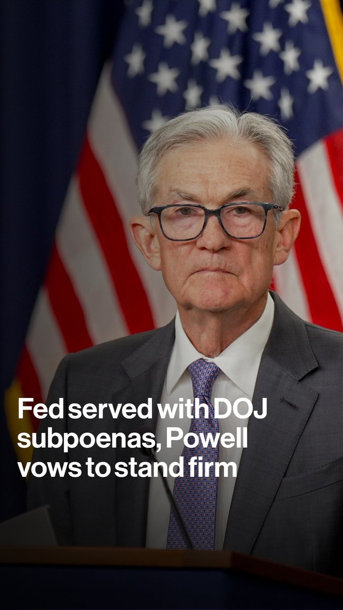 Federal Reserve Chair Jerome Powell said the US central bank had been served grand jury subpoenas from the Justice Department threatening a criminal indictment. It’s a dramatic escalation of the Trump administration’s attacks on the Fed: