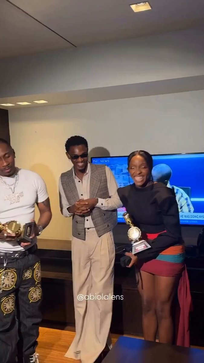 Iyabo Ojo congratulating her son In-law after winning an award at the Afrima🥹❤️