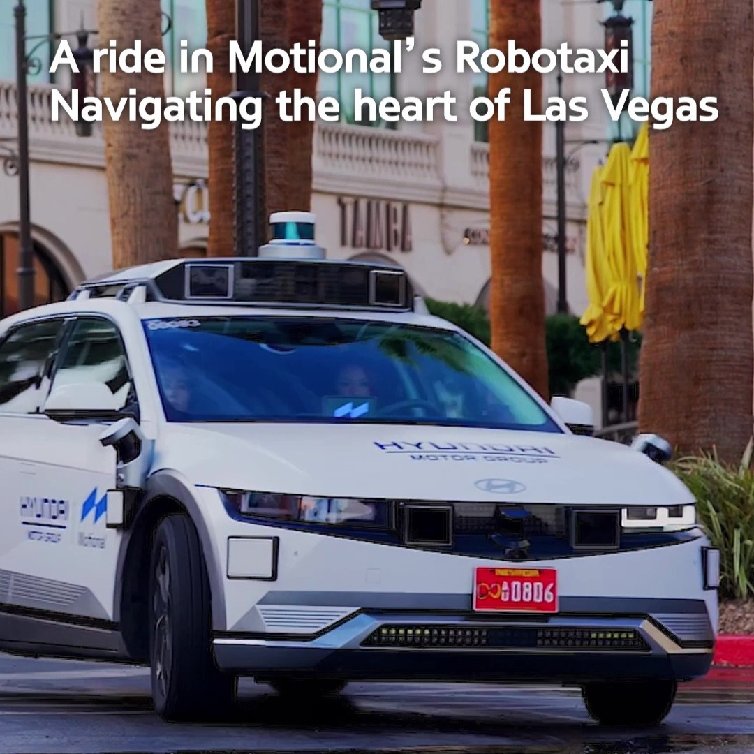 Everyday traffic, real-world autonomy. Motional’s IONIQ 5 robotaxi navigates Las Vegas’ busiest commercial areas.