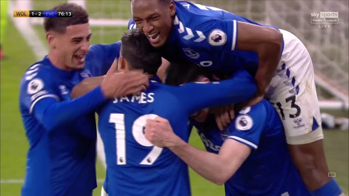 #OnThisDay 2021 Wolves 1-2 Everton. Played behind closed doors due to the Covid-19 pandemic. Alex Iwobi &amp; Mick Keane goals give Carlo’s Toffees 3 points &amp; we move back into the top 4. #EFC #UTFT