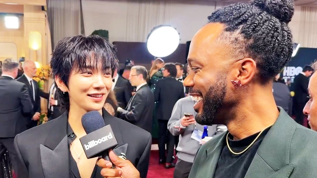 What is Joshua Hong's dream role? 👀 The 세븐틴(SEVENTEEN) member caught up with Billboard News at the Golden Globes.