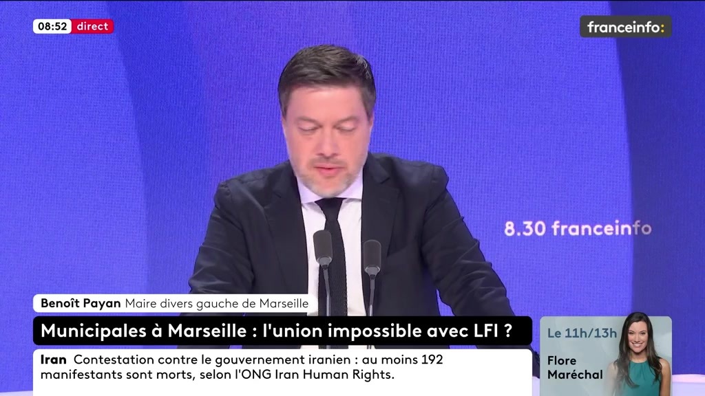 🔴 Intentions de vote : 30 % pour le RN ➡️ "LFI fait le choix incongru de venir diviser. Leur seule réponse, c'est : on va aller aux élections et puis on verra bien. Quand on décide de diviser, comme le fait Sébastien Delogu, on en prend la responsabilité", dit Benoît Payan