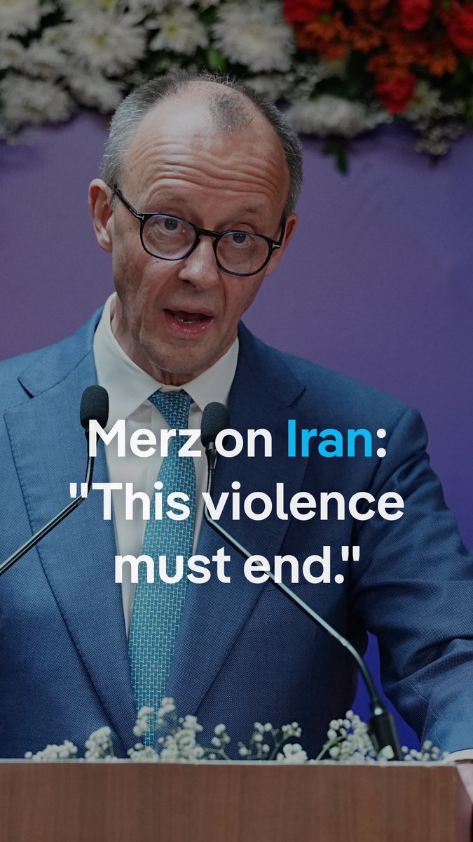 Germany’s Chancellor has strongly condemned the Iranian leadership’s crackdown on protests: