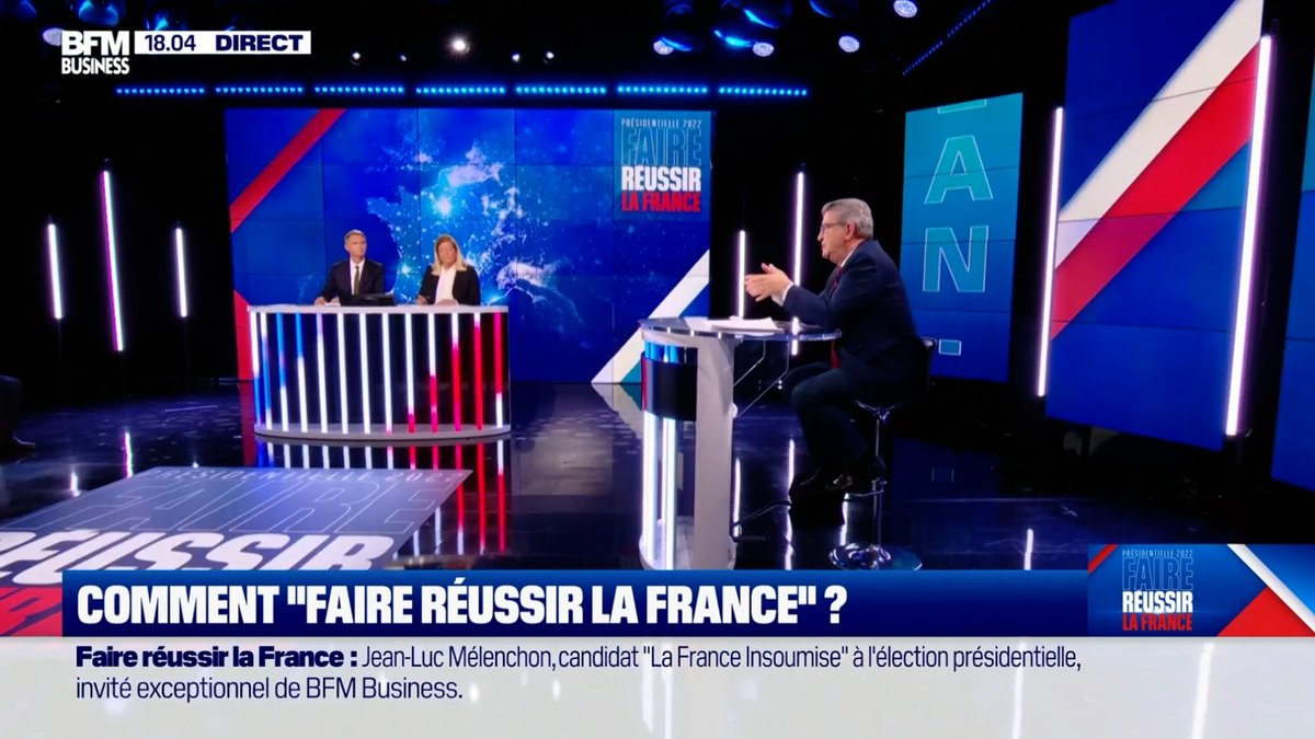 J’aimerais que la France soit dans le top 5 de ce qui sera le futur immédiat : - Les énergies propres - La souveraineté alimentaire - Les 3 grands domaines du futur : l’espace, la mer, le numérique - l’ingénierie de la santé #Melenchon2027 🇫🇷