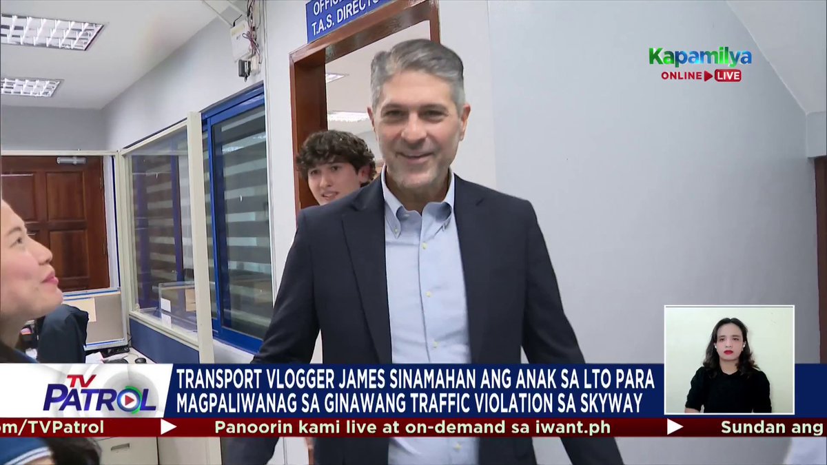 Humarap sa LTO ang transport vlogger na si James Deakin kasama ang anak para magpaliwanag ang nakababatang Deakin sa paglabag sa batas trapiko sa Skyway.