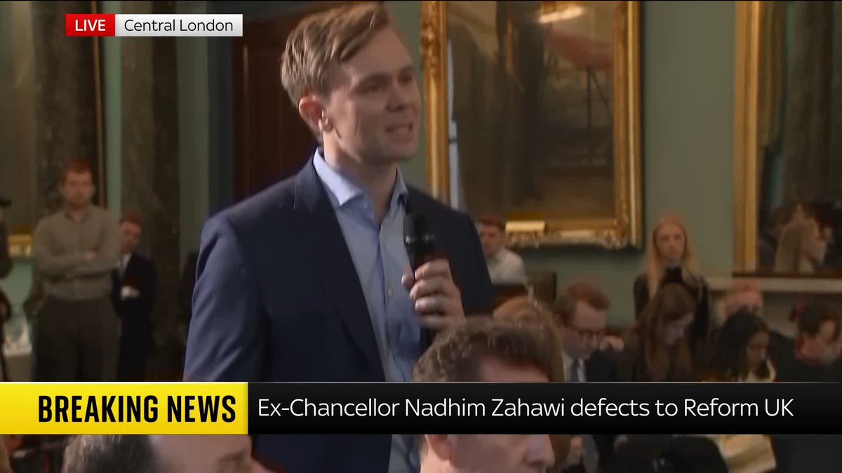 "As a former vaccines minister, how do you feel about Reform giving a platform to a vaccine conspiracy theorist at their conference?" Sky's Rob Powell to former Tory chancellor Nadhim Zahawi, who has defected to Reform. Politics latest 🔗 📺 Sky 501