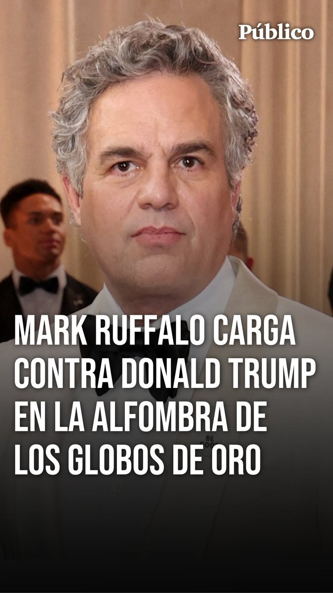 Para mí, lo mejor de los #GoldenGlobes2026 fueron estas declaraciones de Mark Ruffalo 👏👏👏👏de pie: