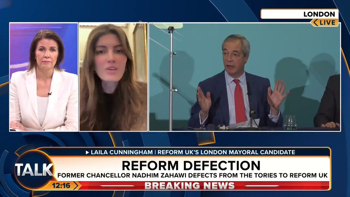 🚨 "I would like to see the Met Police treat every face covering as a means to stop and search." Reform UK's London Mayoral candidate Laila Cunningham says she would "ban all face coverings" to ensure Britain is an "open society". Julia Hartley-Brewer