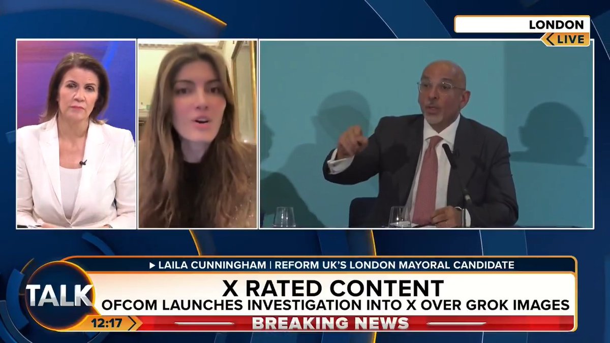 🚨Laila Cunningham says the Government has a "real issue" with Elon Musk's X because they "can't control the narrative". JHB: "I would appreciate it if they take the same urgency and speed to dealing with grooming gangs as they do to AI images." Julia Hartley-Brewer
