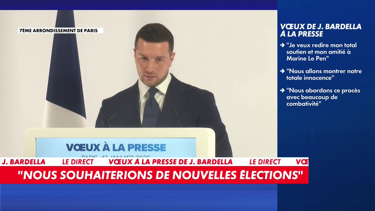 Jordan Bardella : «Je ne suis pas candidat à l'élection présidentielle, je suis candidat au poste de Premier ministre»
