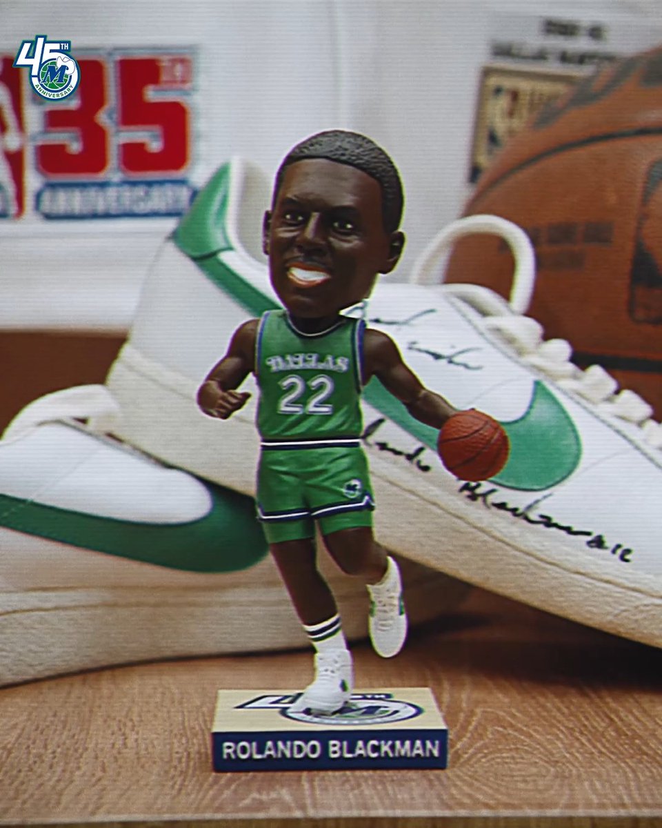 From the court to the shelf. A legend in bobblehead form. Rolando Blackman Bobblehead night - tonight. Only for the first 5k fans! #MFFL