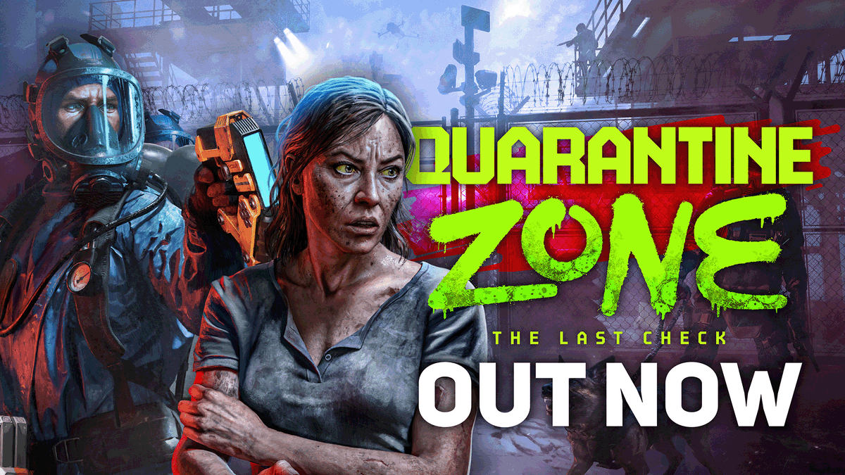 Viral sensation Quarantine Zone is out now on Steam! Command the checkpoint, screen survivors, manage your base, and hold back the undead. 👨🏽⚕️🙍🏽♀️🧟 Out Now on Steam!