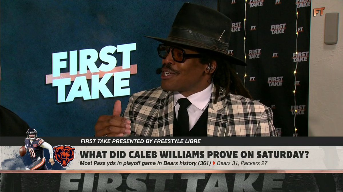 "The thing that Caleb Williams has surprised me this year is the fact that he did not blink." Cam Newton reacts to Caleb Williams and the Bears after their Wild Card win against the Packers 🏈