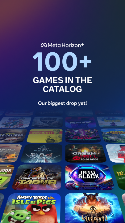 The biggest Meta Horizon+ catalog yet—discover 100+ games 🤯 Check out these featured top titles: Assassin’s Creed® Nexus VR Ghosts of Tabor Job Simulator Get instant access for just $7.99 a month. Join now and get your first month free. Terms apply. #MetaHorizonPlus