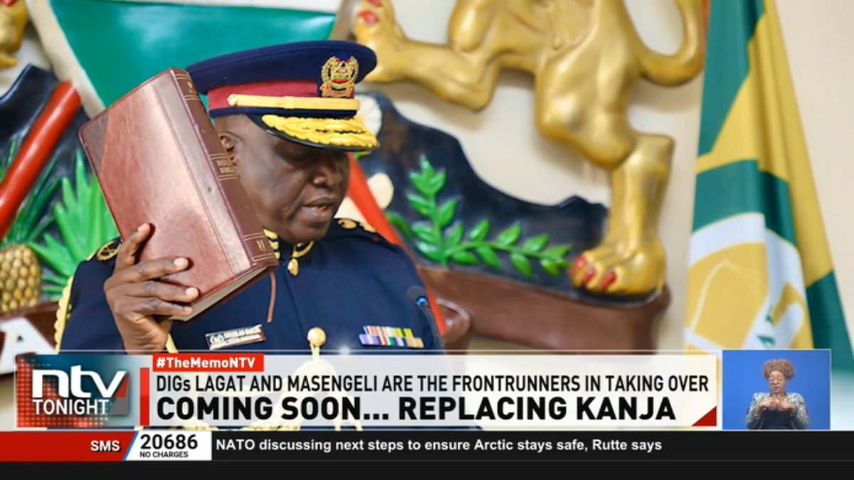 Coming Soon... Replacing Kanja: Police IG Douglas Kanja and DCI boss Mohammed Amin are set exit office anytime in the looming shake-up of security chiefs as 2027 general election fast approaches. #NTVTonight Zainab Ismail Duncan Khaemba