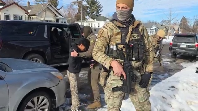 🚨BREAKING: Border Patrol takes a young man in Minneapolis, likely a teenager, who repeatedly asked to go into his house to show proof of his immigration papers—but BP did not allow. Via Jon Farina
