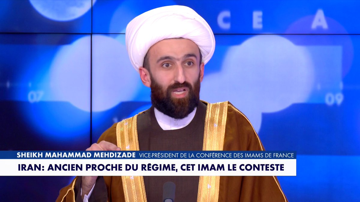 Répression des manifestations en Iran : L'imam Mahammad Mehdizade, vice-président de la conférence des imams de France, dénonce «une manipulation au nom de l’islam», dans #Facealinfo