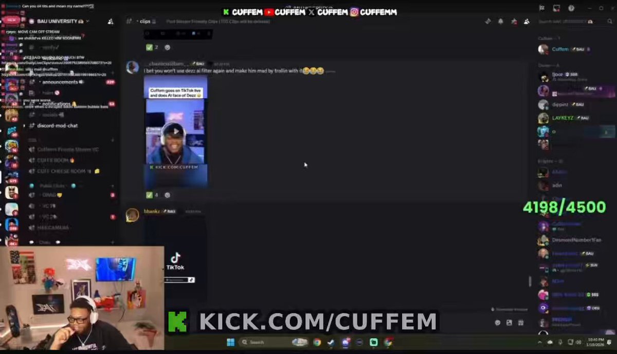 Cuffem believes BTB dezz is MAD at him for trolling and using an AI filter of his face 😭